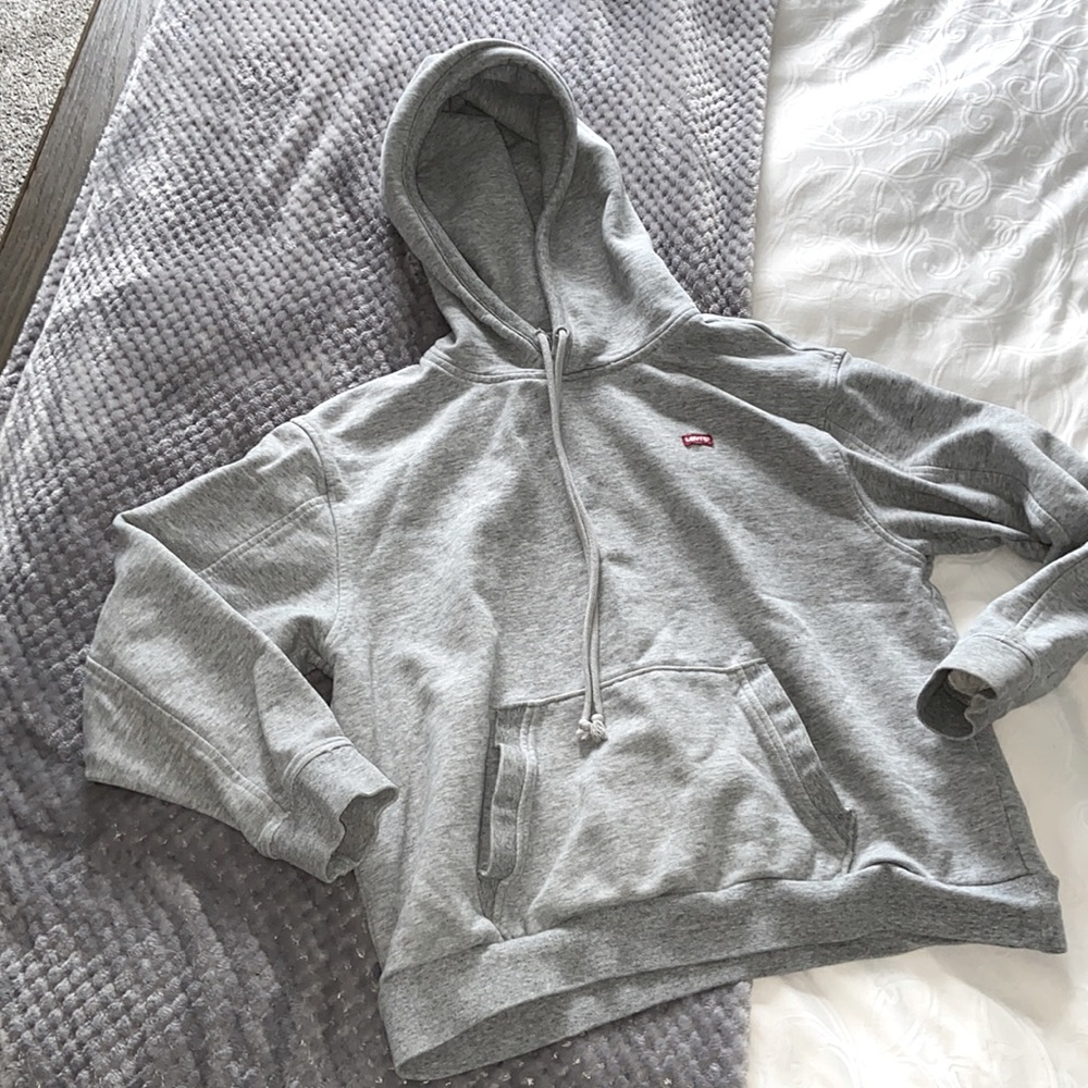 Levi’s Gray Cropped Hoodie